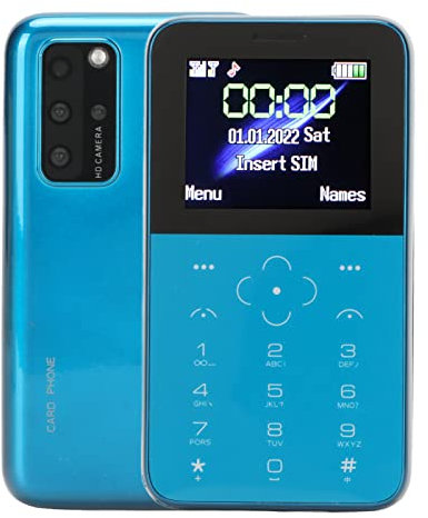 Dpofirs S10P Smartphone 1,5 Zoll, Dual SIM Handy, Studenten Taschenhandy mit 800 mAh Lithium Ionen Tragbares Backup Tastatur Handy für Kinder, Kinder, Studenten(Blau)