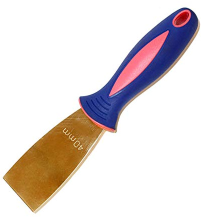 Cuchilla De Masilla De Latón, Raspador De Masilla Rascador De Yeso Con Raspador De Pintura Con Mango De Goma, Removedor De Pintura Para Madera, Raspador De Papel Tapiz, Herramienta De Pintura,40mm
