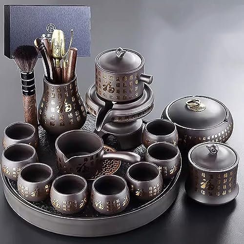 BBAUER teiera marocchina teiera giapponese Set da tè di lusso leggero per uso domestico, teiera automatica Zisha Lazy(Color:A,Size:)