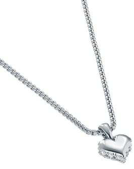 Ted Baker Sarroha Crystal Sparkle Heart Pendant Necklace for Women (Silver Tone/Crystal)
