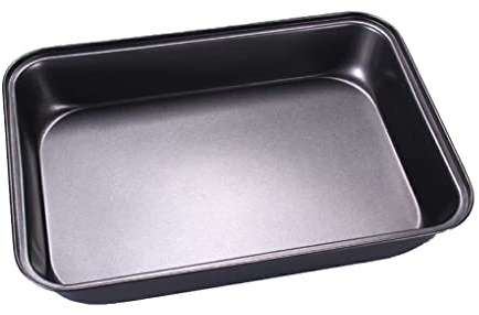 susiodeu Molde de pastel de acero al carbono, forma Rectangular antiadherente, pan, barbacoa, pollo asado, molde reutilizable, utensilios para hornear en microondas, S/30 CM * 20 CM