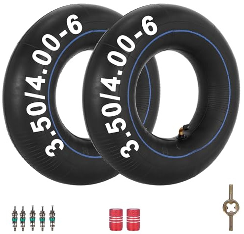 3.50/4.10-6 Inner Tube with TR87 Bent Valve Stem for 4 Wheelers ATV | Fit Quad Lawn Mower Wheelbarrows Go Kart Snow Blower Tractors Hand Trucks Trolleys Mini Bike Heavy Duty Parts