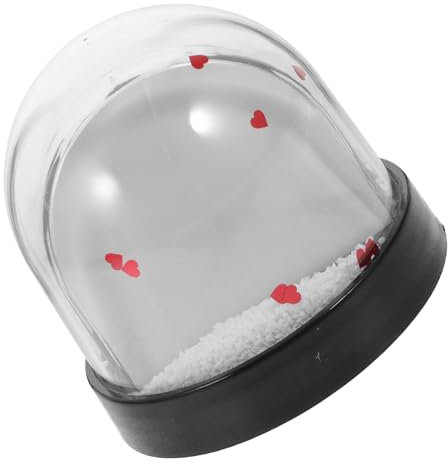 TOPPERFUN Schneekugel Für Fotos Miniatur Schneekugel Mit Sublimationsrahmen Material Für Kreative Für Weihnachten Geburtstage Und Hochzeiten Mit Schwarzem Sockel
