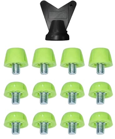 Sharplace 12 Stück Fußballschuh Ersatzstollen Nylon M5 Gewinde, Fußballschuh-Ersatznieten mit 5 mm Gewinde, M5-Gewinde Fußball Studs Anti-Rutsch, Ersatz Fußball Schuh Stollen Studs für Softboden, Grün