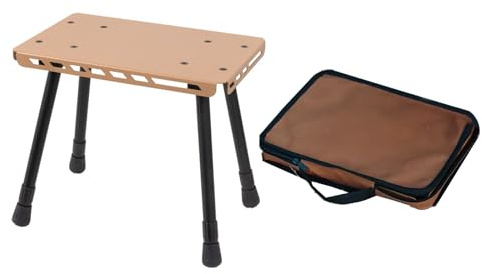 Azxcvbnm 2-in-1 Klapptischhocker, Camping, Outdoor, praktischer kleiner Tisch, Aluminiumlegierung, zusammenklappbarer kleiner Stuhl für Camping, Picknicks