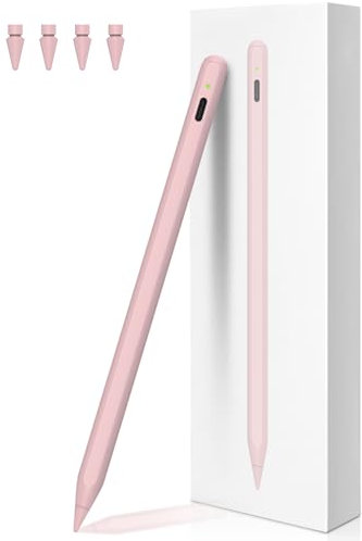 iPencil 2. Generation für iPad (2018-2023), Magnetische drahtlose Aufladung Stift für iPad Mit Handfläche Ablehnung& Neigung für ipad 6/7/8/9/10, Mini 5/6, Air 3/4/5, Pro 11 &12.9 rosa