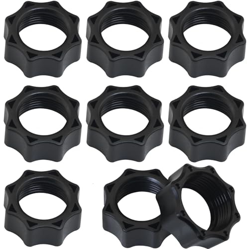 Octagonal Tightening Ring Nut for 17mm Ball-Joint Fixed Adapter LUORNG 9PCS Car Mount Screw-On Head Bracket Holder for Phone Air Outlet Handlebar Kit Camera DVR Camcorder Charger