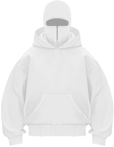 OLIPHEE Einfarbig Kapuzenpullover Herren Warm mit Sturmhaube Casual Hoodie Herren mit Half Zip und Tasche Lockeres Sweatshirt Y2K Tops