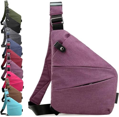 Diebstahlsichere Tasche, Diebstahlsichere Reisetasche, Damendiebstahlsichere UmhäNgetasche, Anti Diebstahl Tasche, Brusttasche aus Nylon für Damen und Herren, leicht, einfach und mit großem Fassungsve