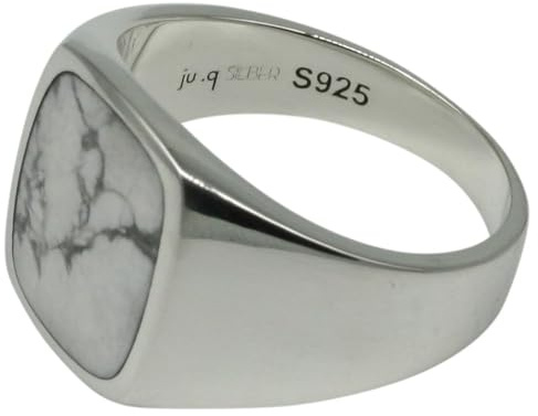Feiner Siegelring aus 925er Silber mit Howlith