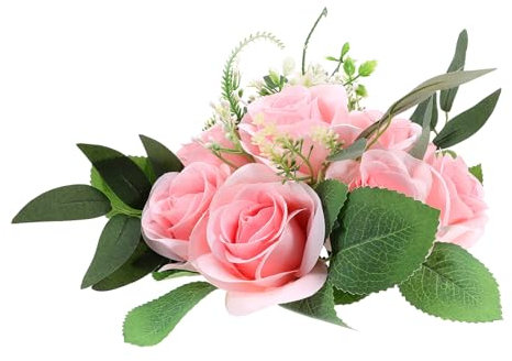 MAGICLULU Römische Säulen-Rosenkugel funkeln Dekoration Stern golden Himmel kunstpflanze blumenstand Fake Blumen blumenstrauss zarte Blumenkugel Künstliche Rosenblütenkugel Seidentuch Rosa