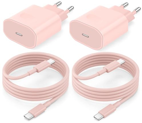 USB C Ladegerät Ladekabel für iPhone 17 16 16e 15/17 16 15 Pro/17 16 15 Pro Max/Plus,2Pack 25W USB C Power Adapter Schnellladekabel für iPad Pro/Air/10.Generation,Schnellladegerät Stecker mit 2M Kabel