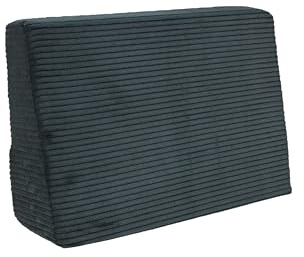 Pillows24 Palettenkissen Seitenkissen 60x40 aus Cord, Abnehmbarer Bezug | Palettenauflage für Europaletten 120x80, abnehmbarer Bezug, Weiche Palettensofa, Haus, Garten, Balkon, Made in EU, Graphit