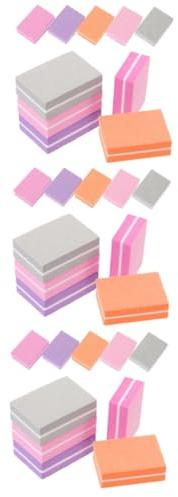 DEARMAMY 3 Series Lima De Uñas Pulido Bloquear Manicura Lijado Clavo Tampones De Uñas De Esponja Bloque De Tampón De Uñas Herramientas De Uñas Para Mujeres 100 Piezas*3