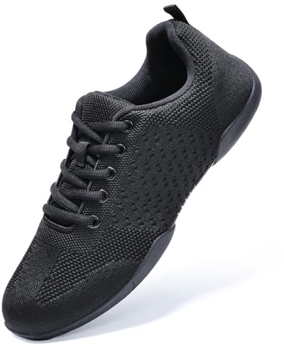 ZVC Cheer Shoes Cheerleading-Schuhe für Mädchen, Cheer-Sneaker, Jugend und Kinder, Weiß, Schwarz, 5 Big Kid