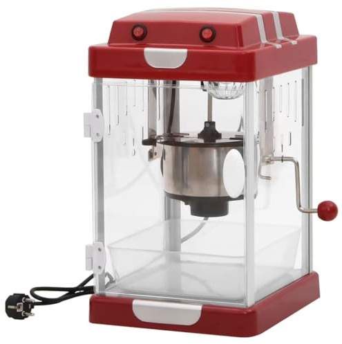 Machine à pop-corn style cinéma - 2,5 oz - Cuisinière en acier inoxydable et coque en plastique - Idéale pour les soirées cinéma à la maison - Durable et facile à nettoyer