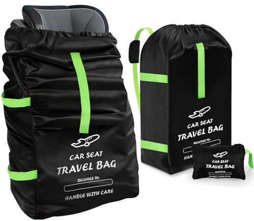 Borsa da trasporto per seggiolino auto per neonati, 34 × 18 × 18 pollici, Borsa impermeabile in tessuto Oxford 600D, Compatibile con Maxi-Cosi, Nuna, Cybex, Borsa per passeggino per viaggi in aereo