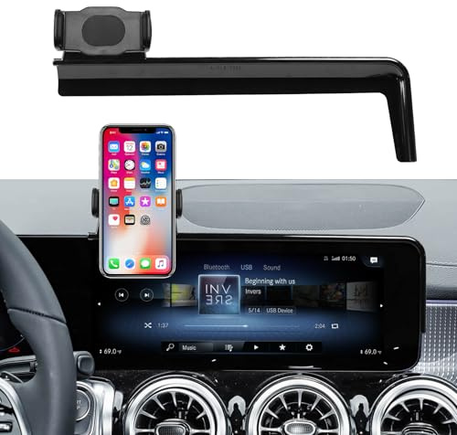 TTCR-II 10.25-In Soporte Teléfono Móvil para Clase A/B/GLB/GLA/CLA/EQA/EQB | Tablero 360°Giratorio Soporte para Teléfono Compatible con Mercedes A/B/GLB/GLA/CLA/EQA/EQB 2019-2025 Accesorios para Coche