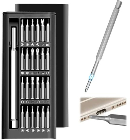 Precision Screwdriver Set, Professional 25-in-1 Mini Screwdriver Repair Tool Kit with Magnetic Drivers for Phone Laptop Glasses Watch Game Console Ring Doorbell Electronics Small Gadget Gift for Men