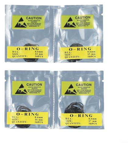 Lot de 950/750 rondelles d'étanchéité en caoutchouc de 0,5 mm, 0,6 mm, 0,7 mm d'épaisseur pour coque arrière étanche (0,6 mm)