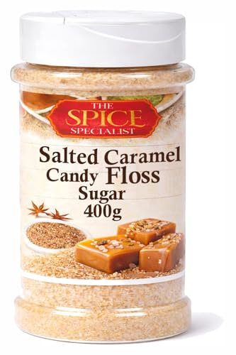 Salted Caramel Candy Floss Sugar 400g – Flavoured Cotton Candy Sugar for Candy Floss Machine – Fairground Style Candy Floss – Party Treat – The Spice Specialist