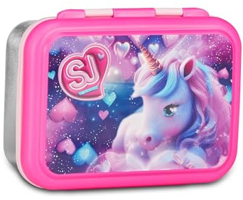 SJ GANG STYLE JAM GANG Portamerenda, Lilla, 850 ml, Divisorio interno per snack, Facile da aprire, Resistente al calore, Lavabile in lavastoviglie, Per bambini, Scuola, Viaggi, Tempo libero