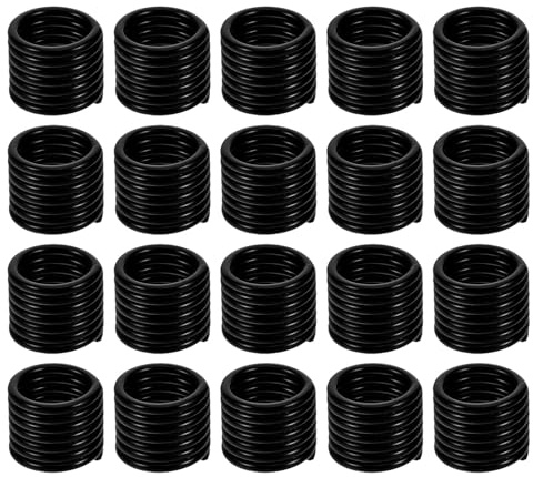 HAMPPLIES 20 Unidades Muelles de Bloqueo para Manguera de Compresor de Aire, Resortes Helicoidales de Aleación Negra Resistentes para Accesorios de Inflador, Repuestos para Bombas Neumáticas