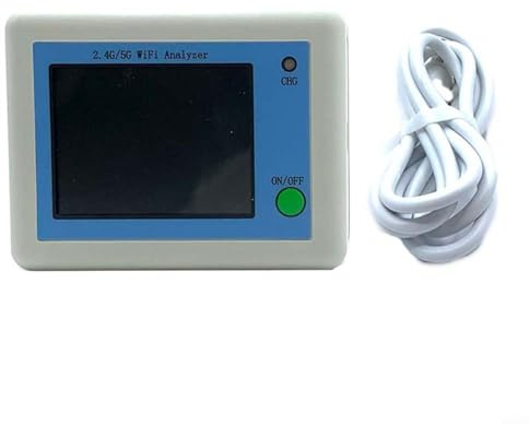 Risveglio Analizzatore di utilizzo del segnale portatile 2.4G 5G, tester per cavi di rete display da 2,4 pollici, ottimizzazione del router dello scanner WiFi, 600 mAh, bianco