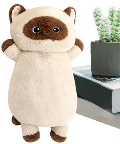 Kissen Plüsch Katze,Plüsch Spielzeug Tier 65 cm,Langes Schlaf- Und Kuschelkissen | Für Kinder Mädchen Erwachsene Deko Für Schlafzimmer Wohnzimmer Geburtstagsgeschenk