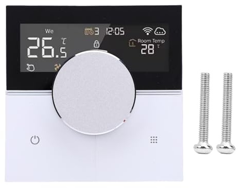 Smart Termostat WiFi Programmerbar Pekskärm Trådlös Fjärrkontroll Termostat för väggmonterad panna ABS Material Färgskärm