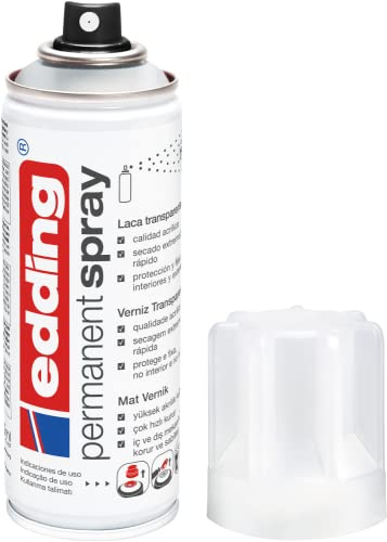 Edding 5200-995 - Spray Permanente de Pintura Acrílica - 200 ml - Transparente Mate