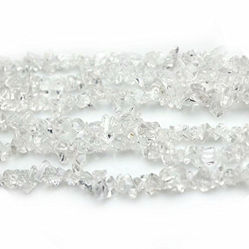 SKYBEADS Natürliche Transparenter Klar Kristallquarz Irregular Chips 3-8mm für Armbänder Halsketten Auffädeln Approx 80cm Strang