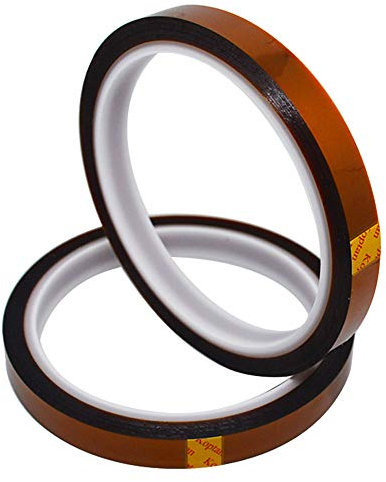 Senven 2Pcs kapton haute température résistant, ruban masquage polyimide, pour imprimante 3D, le soudage, le revêtement en poudre, la sublimation et les circuits isolés (33M x 10MM) × 2