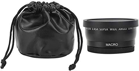Yctze Weitwinkelobjektiv, Aluminiumlegierung + optisches Glas JSR-1152 55MM 0,45X Advanced Weitwinkel-Makroobjektiv Ersatz für alle Kameraobjektive mit 55MM Durchmesser