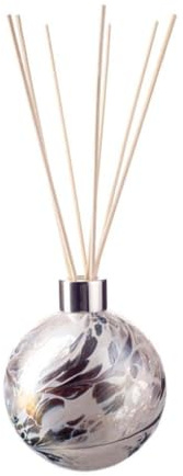 Amelia Art Glass Reed Diffuser Sphere - White & Grey Frosted NORMAL,JNS_471514