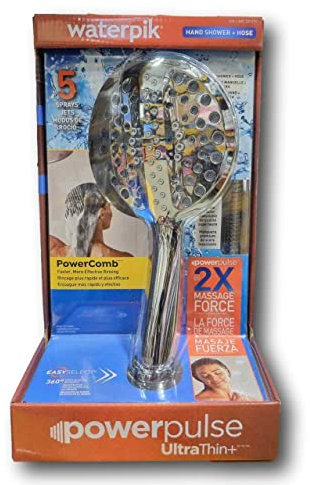 WaterPik Power Pulse Shower Head and Hose Chrome