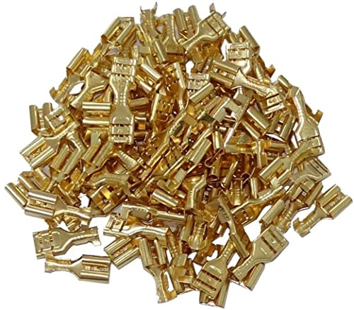 Terminale elettrico femmina con dentino di ritenuta 6,3 mm Kit 100 pz