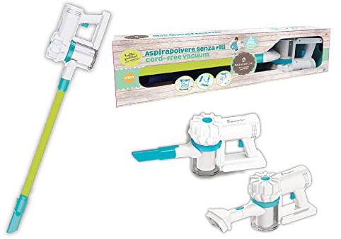 ODS - Maisonelle Aspirapolvere Giocattolo Verticale Senza Fili, Funzione Aspirante e Aspira Briciole con Suoni, 73,5 x 16,5 cm, età Consigliata +3 Anni