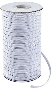 BOKFJBP Gummiband 5mm Breite Nähen-50 Meter Gummibänder Weiß Nähen für Nähband Stoffband zum Haushalt DIY Handwerk Bastelstoffe Hose-Nicht leicht verformbar