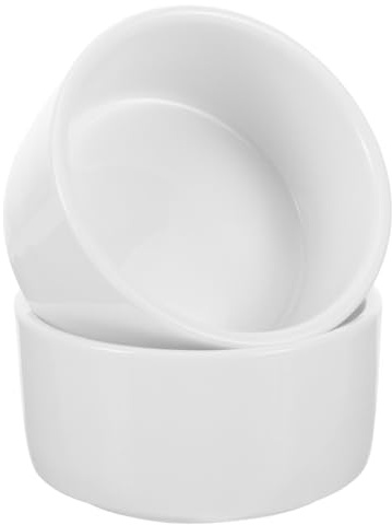 CAXUSD Round Ceramic Sauce Dish Set of 2 Small Dipping Bowls for Sauce Condiments Appetizer Serving Party Catering 3.07 Inch Diameter