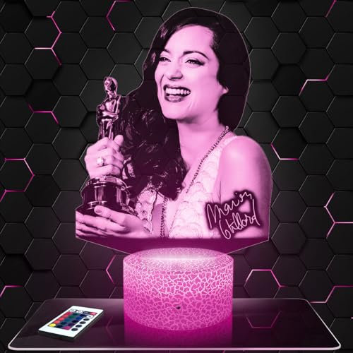 Lampephoto.fr - M. Cotillard 3D Lampe, Touch Nachtlicht, Deko SchauspieleriN. Geschenkidee Mann Frau objekt M. Cotillard Nachtlicht Erwachsene deko Zimmer, Originell, 3D Led Illusion
