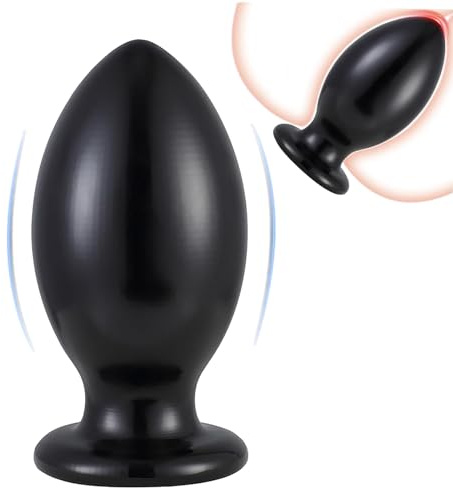 NURCIX Extra großer Silikon Eiförmiges Analplug Analkugel Anus Dilatator Buttplug mit Saugnapf Analdilatator Massager Vagina Masturbator Stimulator Analsex Sex Spielzeug Für Männer Frauen（XXL）