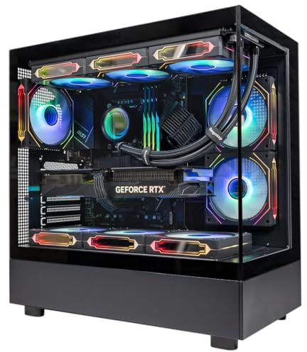 SEGOTEP Endura Pro+ - Full View Dual Tempered Glass - Detachable Panels - ATX Gaming Mid Tower Computer Case- 360mm Radiator Support- Black Color-3 Fans Include