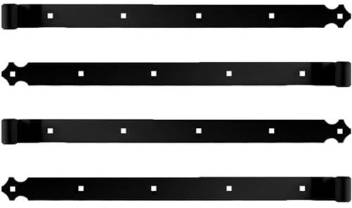 4 Penture Percée - Aluminium - Noir - Longueur 544 mm - Diamètre 14 mm - pour Volet battant - Charnière pour Volet Battant - Fabrication Française