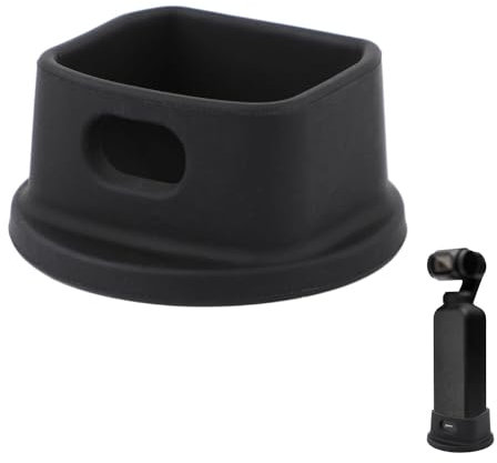 NQEUEPN Silicone Desktop Mount for Osmo 3, Stable Desktop Support Bracket for Camera Compact Portable Base Support Stand Accessories for DJI Osmo Pocket 3 (Black)