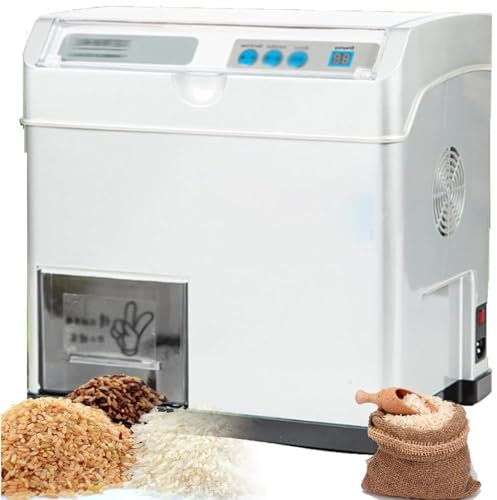 hocvseo Rice Milling Machine, 500W Automatic Rice Bran Separator, 30Kg/H Wheat Cereals Peeling Sheller, for Light Brown Rice, Germ Rice, Lightly Milled Rice