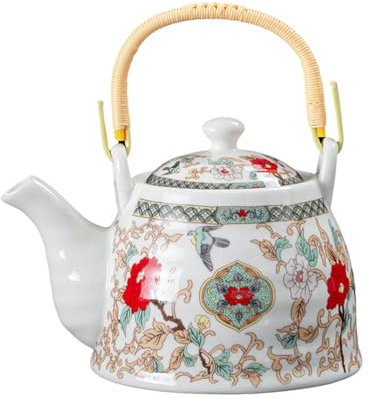Théière japonaise vintage avec passoire, théière en céramique de 950 ml avec infuseur à grande capacité de thé ménage G