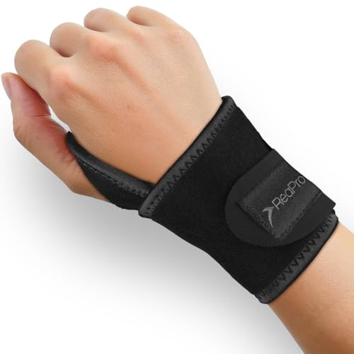 ReaPro Handledsbandage med tumskydd I handledsstöd, handledsskydd, handortos för höger eller vänster vid karpaltunnelsyndrom, justerbart med kardborreband