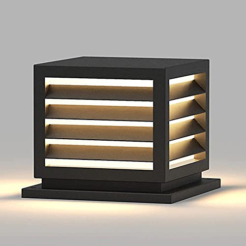 UMJIGF Lamp Post Lights Outdoor Mains/Solar LED Outdoor Street Lamp 3000K Warm Light Column Head Lamp Traditional External Wall Column Lamp Waterproof Street Lamp Balcony Lawn,Solar-25 * 30 * 30CM