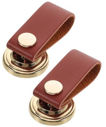 LOLIPPYY 2piezas Manijas De Cuero Para Puertas y Tiradores Decorativos Resistentes Al Fácil De Instalar